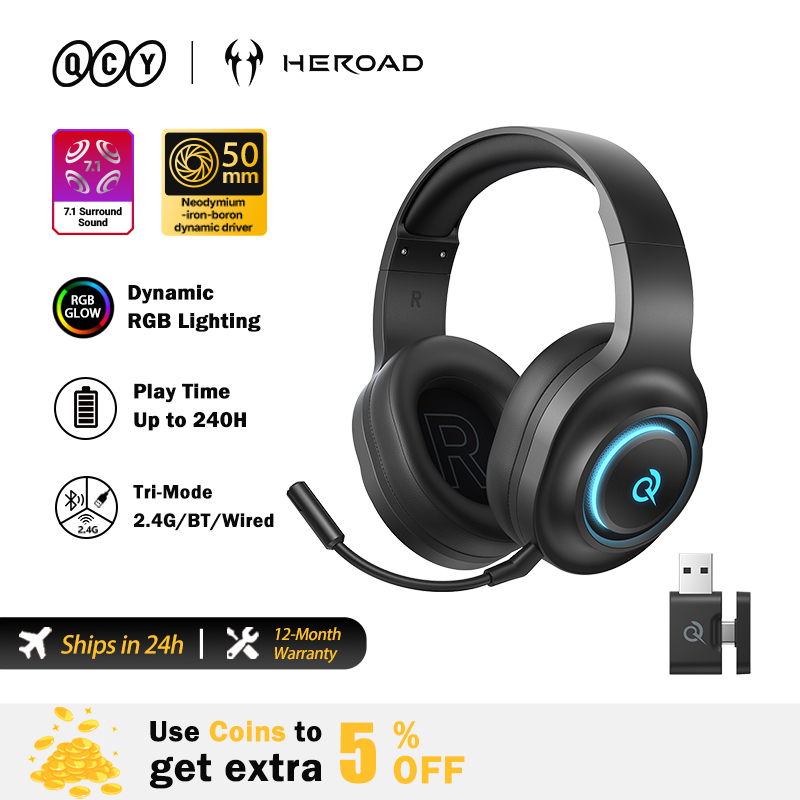 Gaming Headset 7.1 - سماعة ألعاب QCY Heroad V200 مع