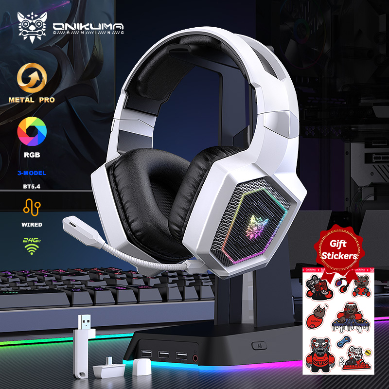 Gaming Headset 7.1 - ONIKUMA 2.4 جيجا هرتز سماعة الألعاب