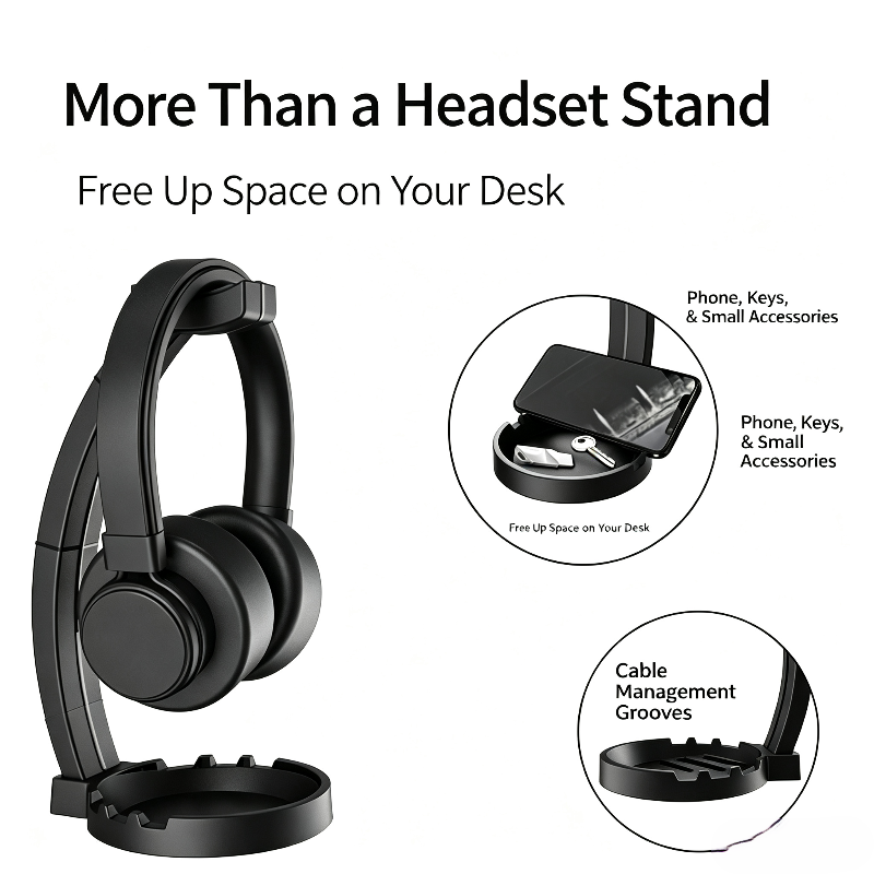 حامل سماعات الرأس مع صينية تخز - مراجعة Esports Gaming Earphones وسعره