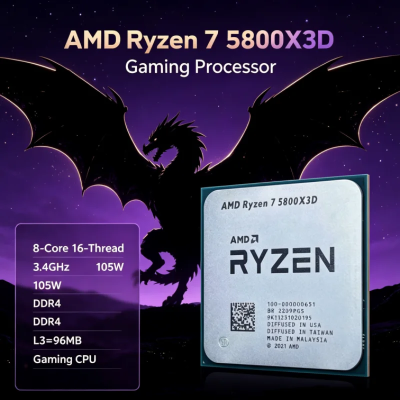 معالج AMD R7 5800X3D بسعة 96 م - مراجعة Amd Cpu Ryzen 7 وسعره