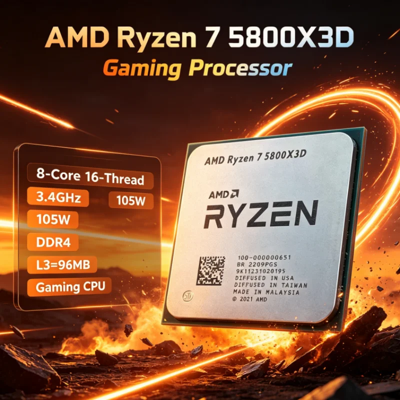 معالج AMD R7 5800X3D بسعة 96 م - مراجعة Amd Cpu Ryzen 7 وسعره