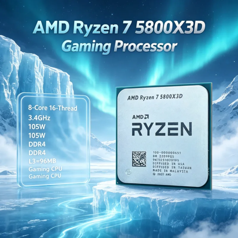 معالج AMD R7 5800X3D بسعة 96 م - مراجعة Amd Cpu Ryzen 7 وسعره