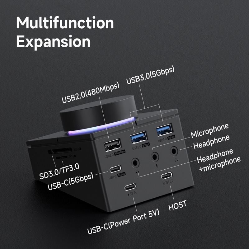 Hagibis مقبض USB C Hub مع أزرا - مراجعة Esports Gaming Splitter وسعره