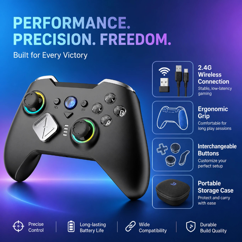 وحدة تحكم لاسلكية بتقنية البلو - مراجعة Esports Gaming Platform وسعره