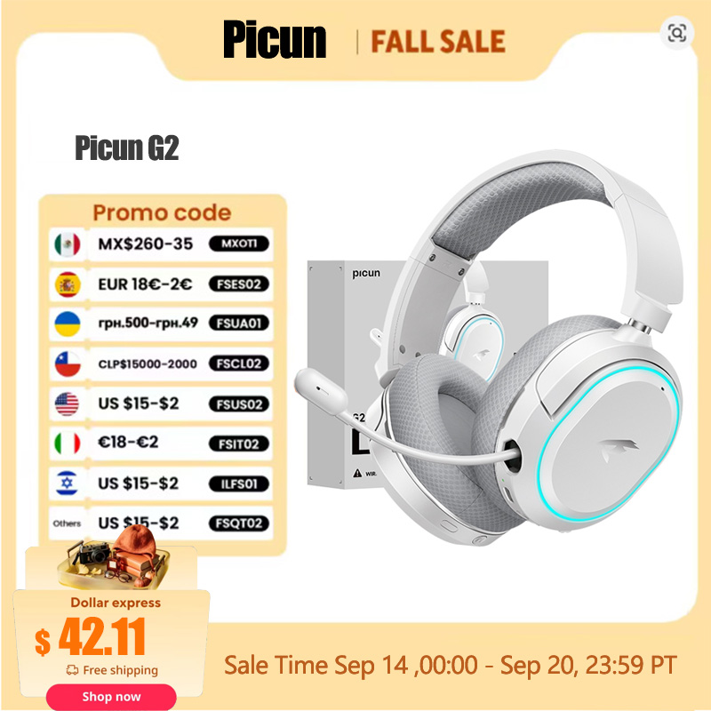 Picun G2 2.4 جيجا هرتز بلوتوث  - مراجعة Gaming Headset 7.1 وسعره