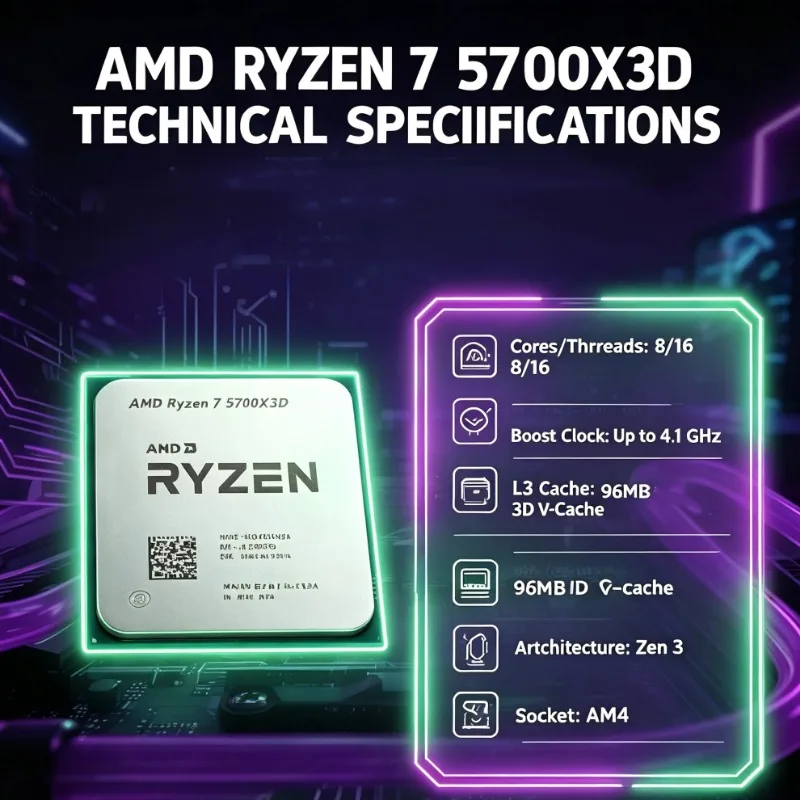 معالج AMD Ryzen 7 5700X3D لبنا - مراجعة Amd Cpu Ryzen 7 وسعره