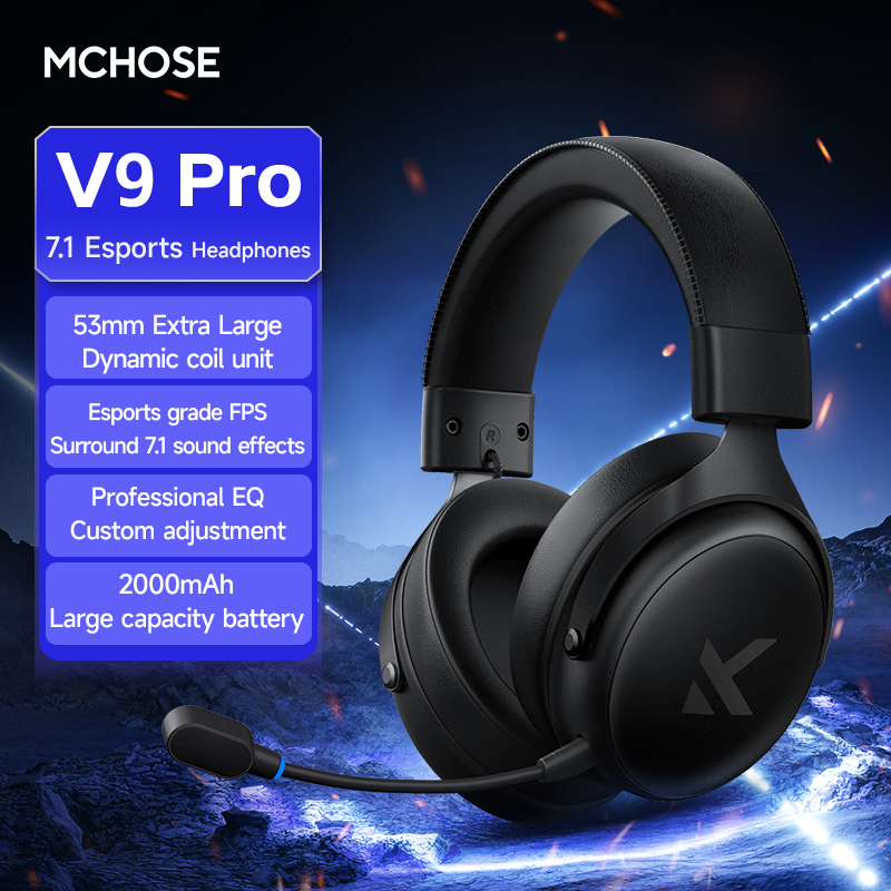 سماعة رأس MCHOSE V9 Pro 2 مع م - مراجعة Gaming Headset 7.1 وسعره