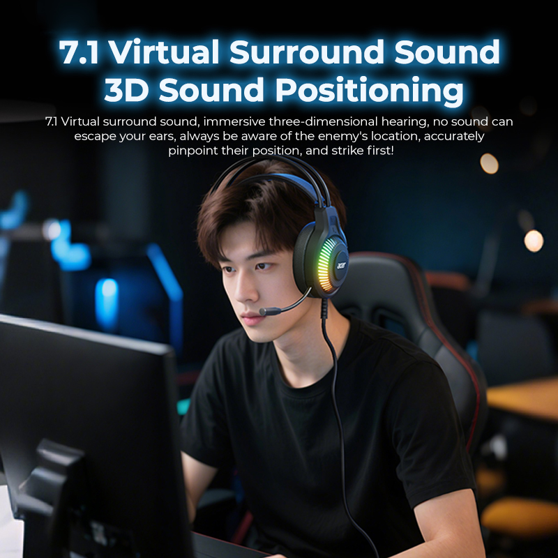 سماعات أذن سلكية بإضاءة RGB را - مراجعة Gaming Headset 7.1 وسعره