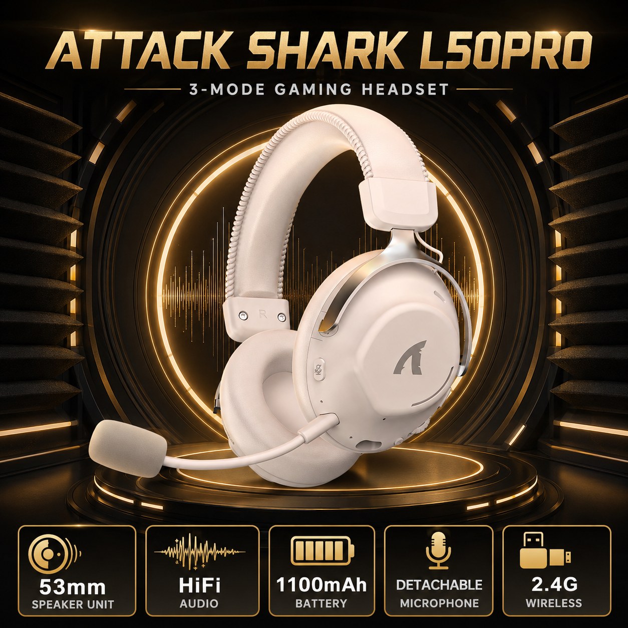 سماعة الألعاب ATTACK SHARK L50 - مراجعة Gaming Headset 7.1 وسعره