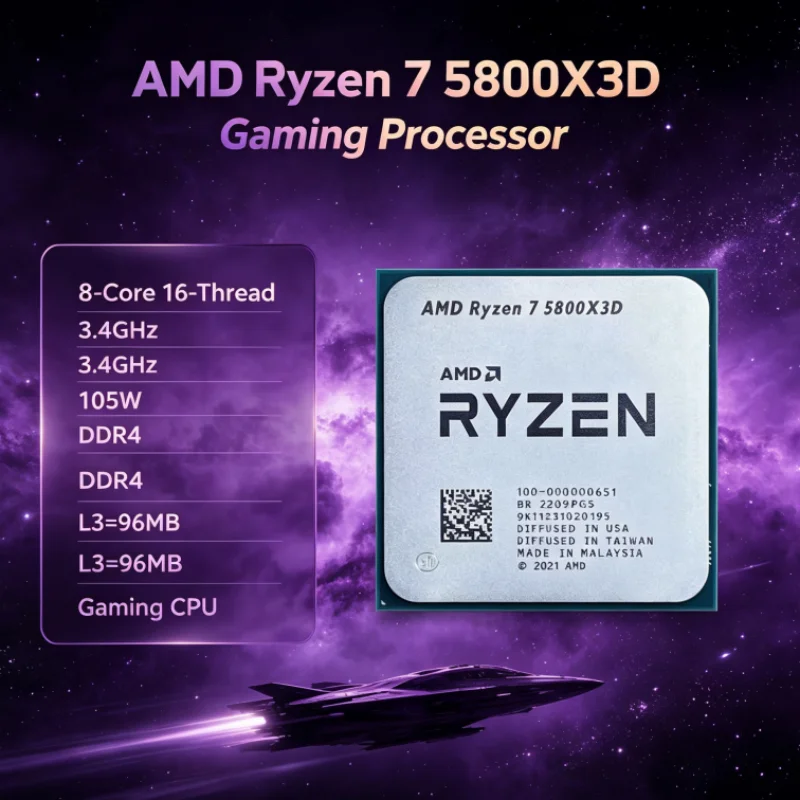 معالج AMD R7 5800X3D بسعة 96 م - مراجعة Amd Cpu Ryzen 7 وسعره